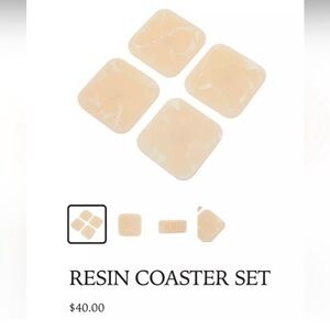 ❄️TAKE 50% OFF LIST PRICE❄️ NWOT Ririku resin coaster set